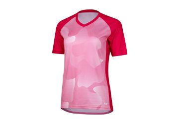 Etape - dámské volné triko/dres ROXY, růžová/bílá - 1