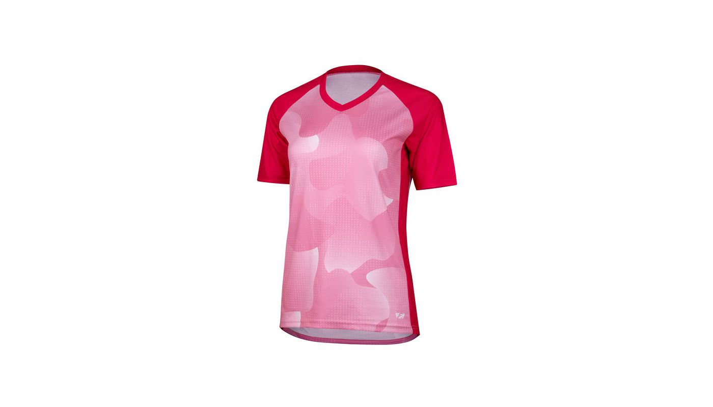 Etape - dámské volné triko/dres ROXY, růžová/bílá - 1