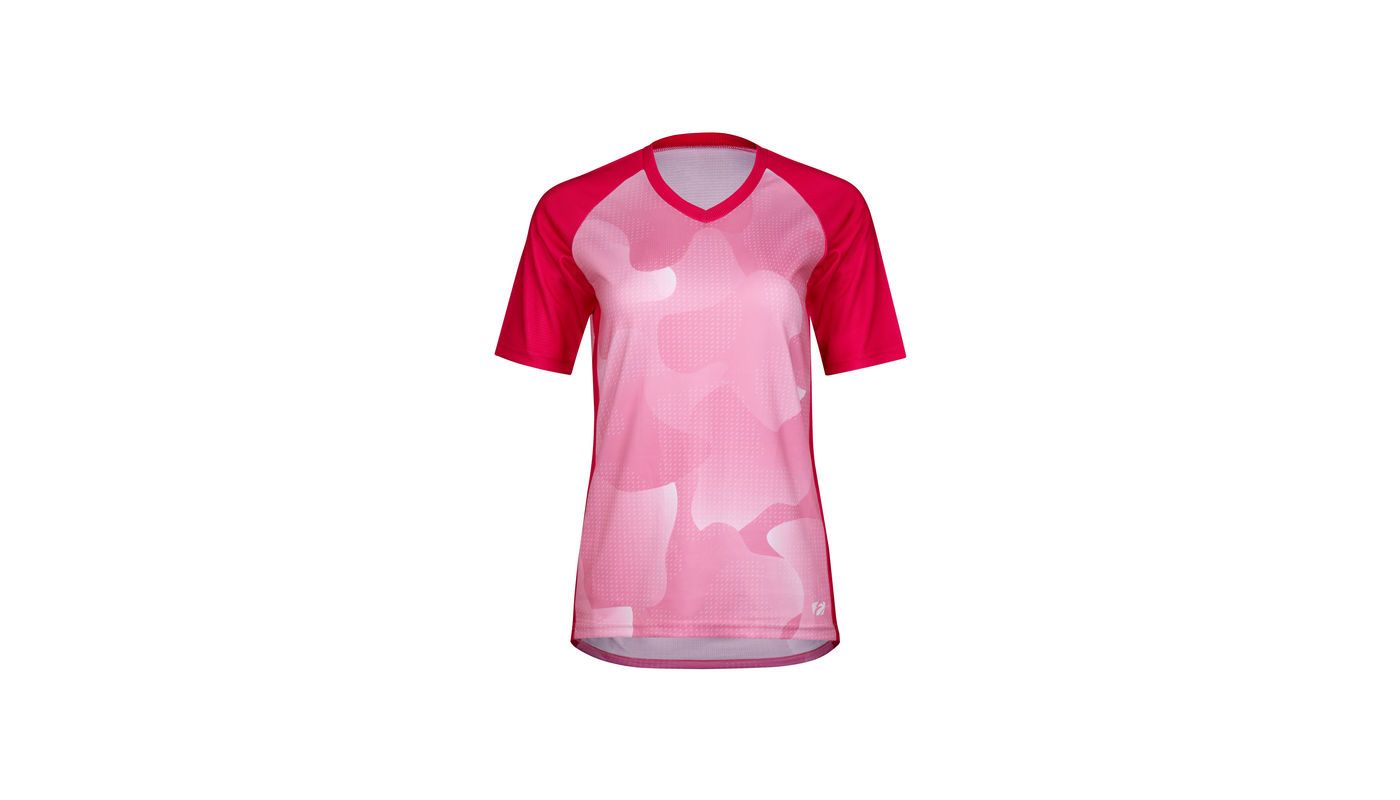 Etape - dámské volné triko/dres ROXY, růžová/bílá - 3