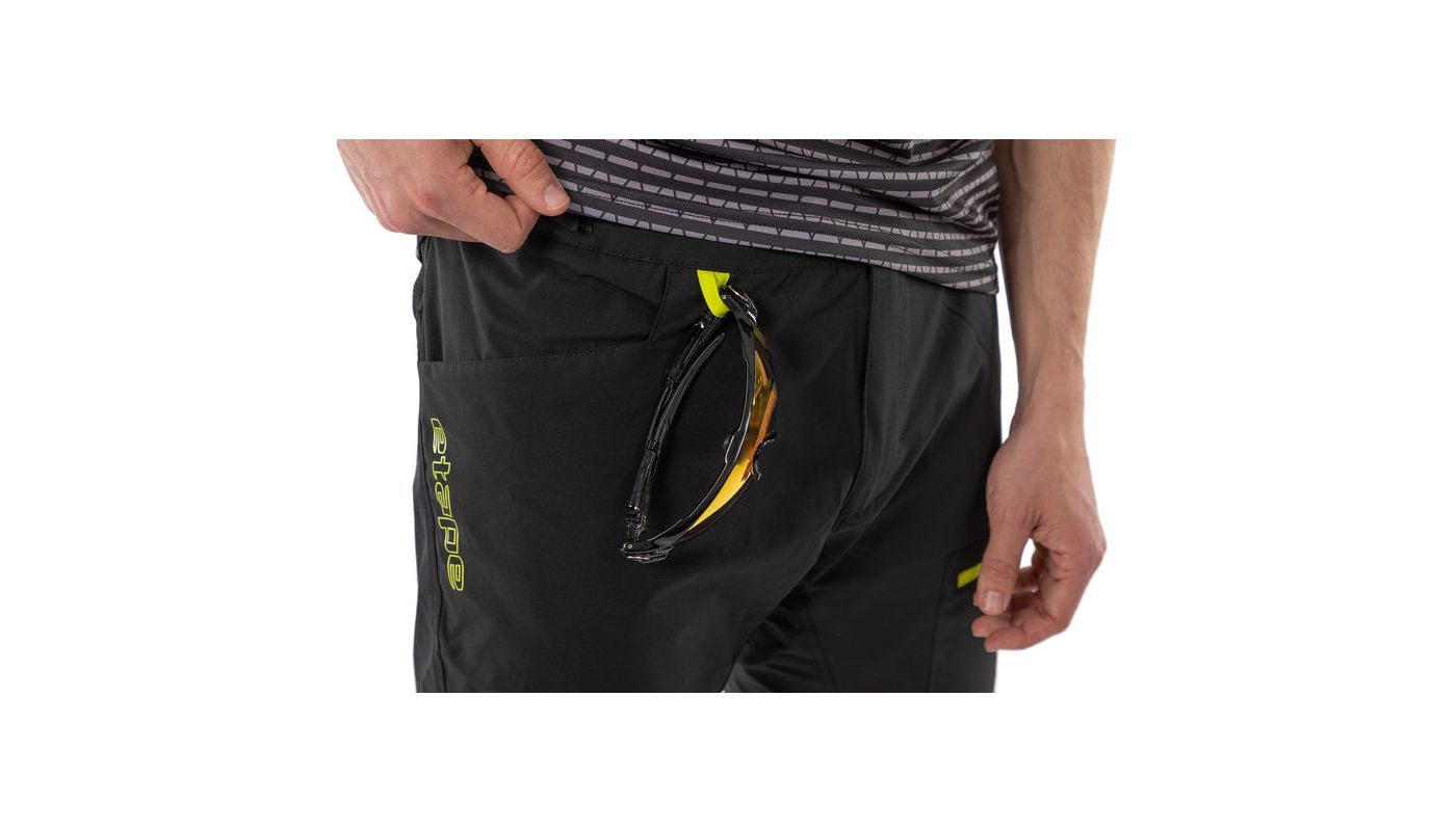 Etape – pánské volné kalhoty FREEDOM 3.0, černá/limeta - 14