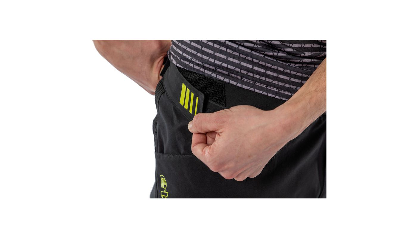 Etape – pánské volné kalhoty FREEDOM 3.0, černá/limeta - 15