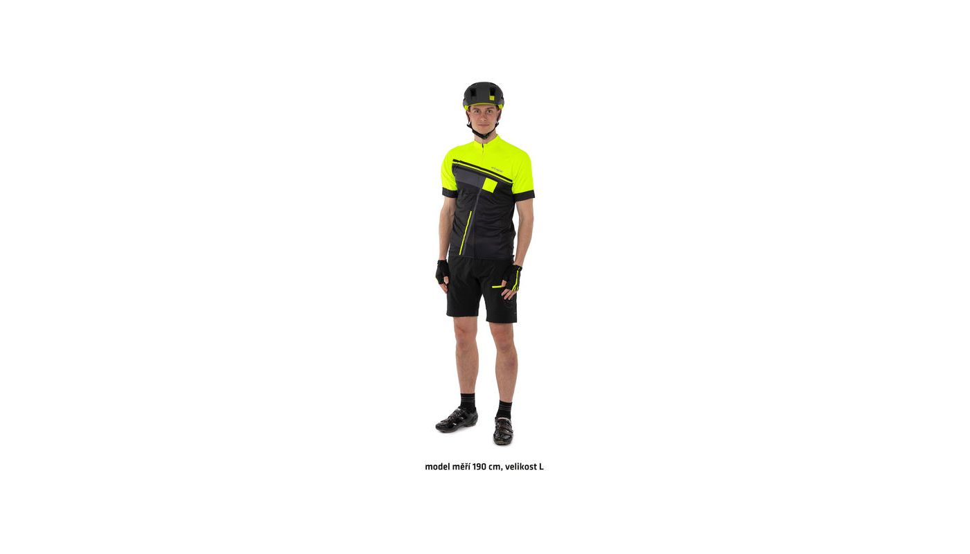 Etape – pánské volné kalhoty FREEDOM 3.0, černá/limeta - 16