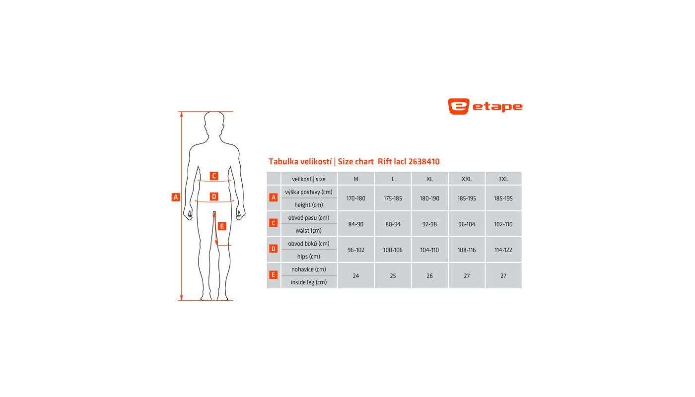 Etape – pánské kalhoty RIFT Lacl, černá - 10