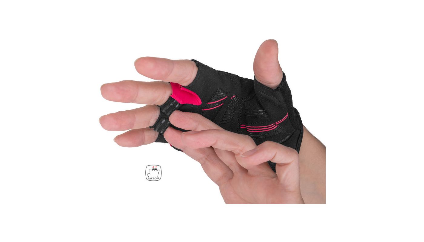 Etape - dámské rukavice BETTY 2.0, černá/růžová - 3