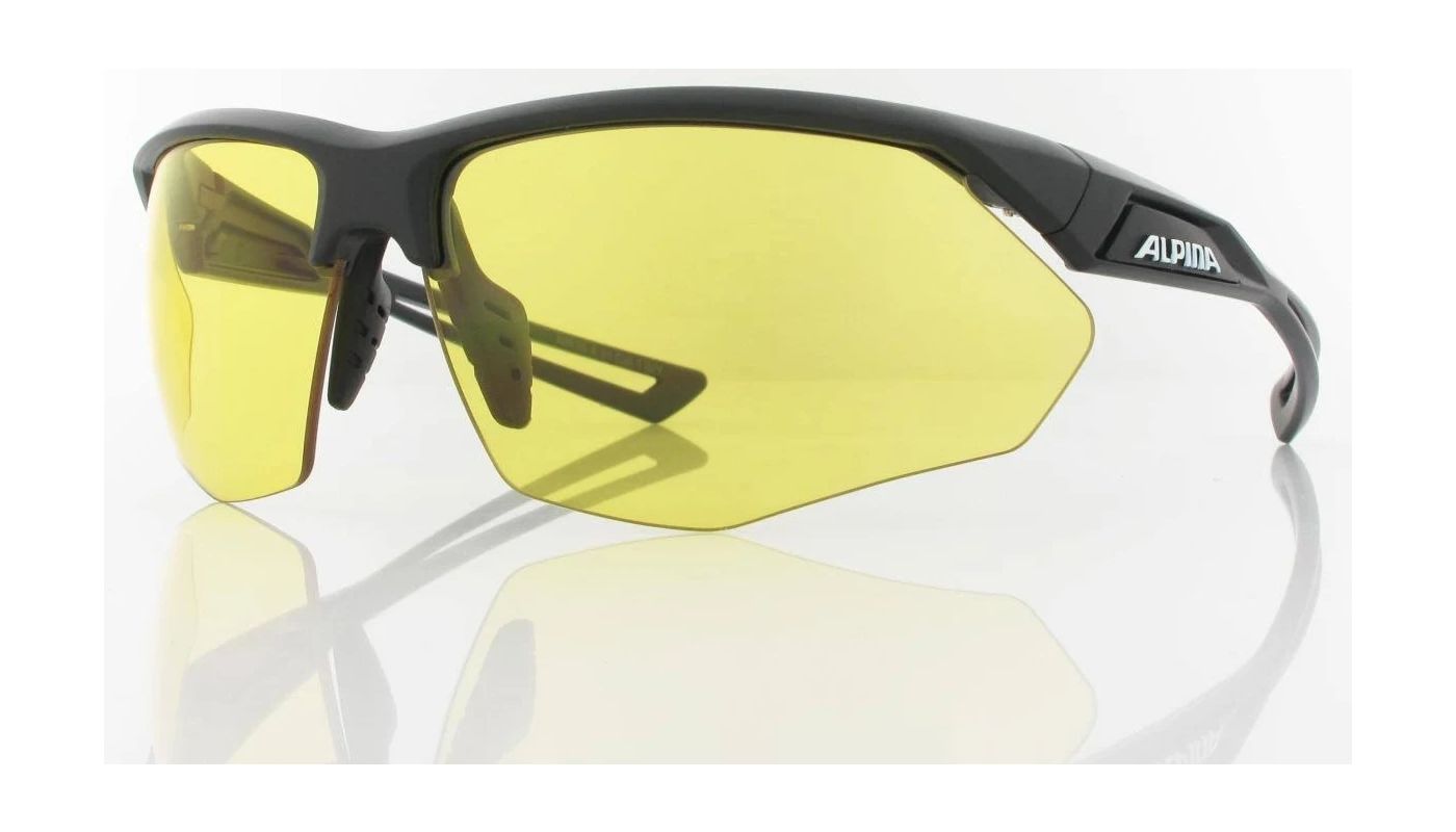 Sportovní brýle Alpina Nylos HR, black matt - yellow - 1
