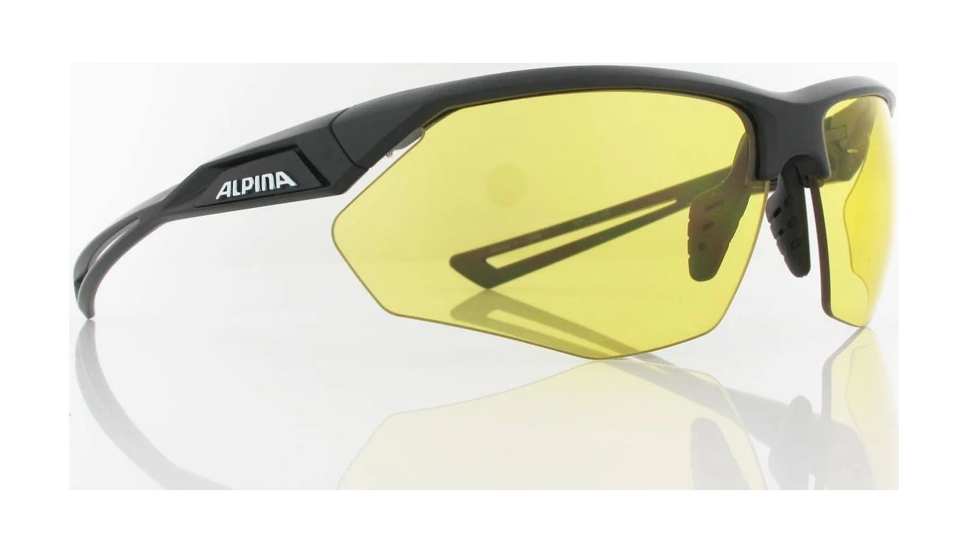Sportovní brýle Alpina Nylos HR, black matt - yellow - 3