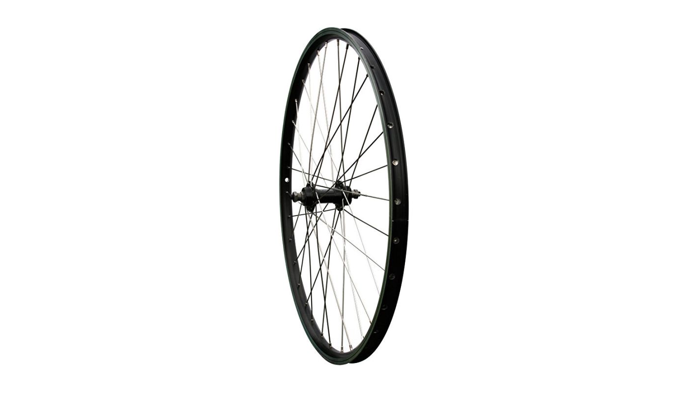 Zapletené kolo Mach1 / Shimano 26" V-brake přední černé/stříbrné - 1