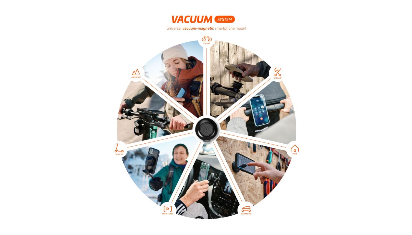 Fidlock VACUUM univerzální magnetický držák - samolepka transparent - 9