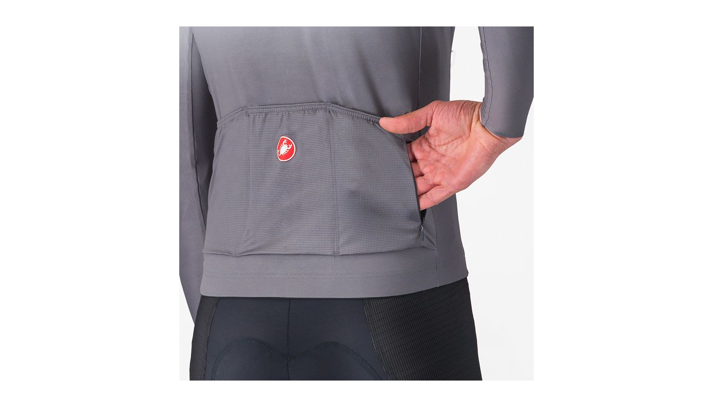 Castelli dres UPF Jersey men"s dl.rukáv / silver gray - 5