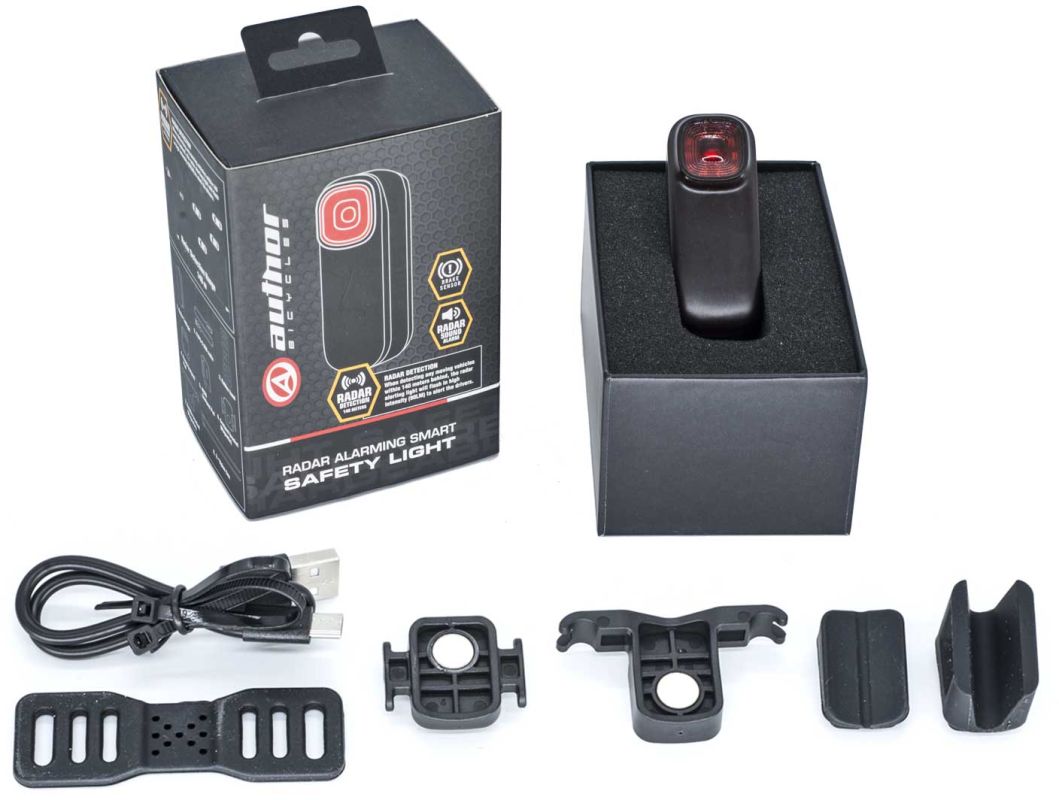 Zadní světlo Author R-Guard Alloy USB 90 lm s radarem - 3
