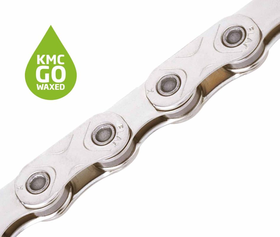 Řetěz KMC X Flattop stříbrný Waxed v krabičce 126 čl. - 1