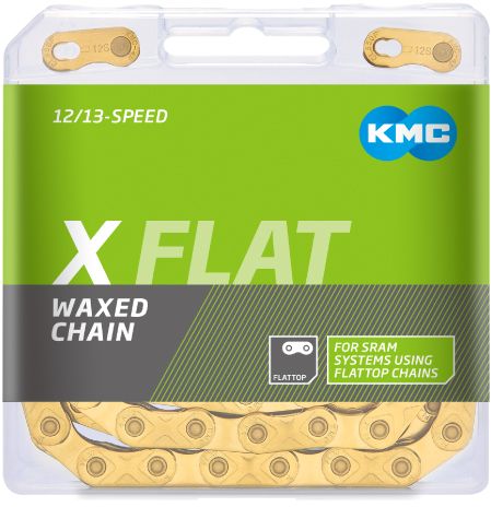 Řetěz KMC X Flattop stříbrný Waxed v krabičce 126 čl. - 2