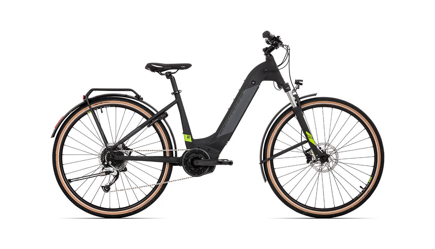 Rock Machine CrossRide INT e500 Bosch touring mat black/dark grey/radioactive yellow 2022 - 1 Rock Machine CrossRide INT e500 Bosch touring mat black/dark grey/radioactive yellow 2022 - 1