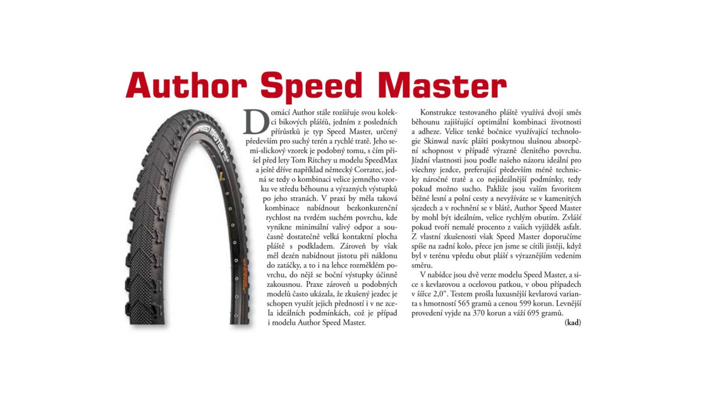 Plášť Author Speed Master 26x2.00 - černá - 2