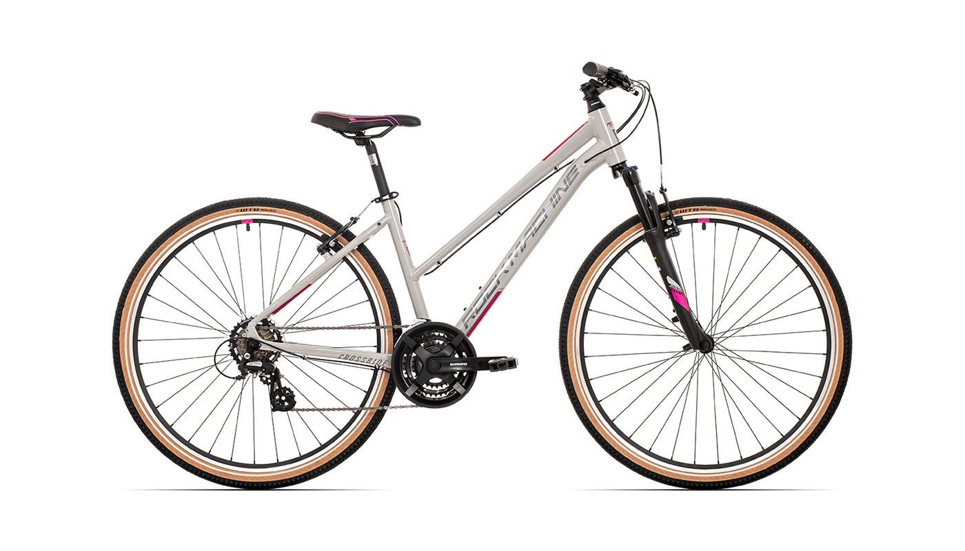 Rock Machine CrossRide 100 lady gloss light grey/dark grey/New pink 2022 - 1