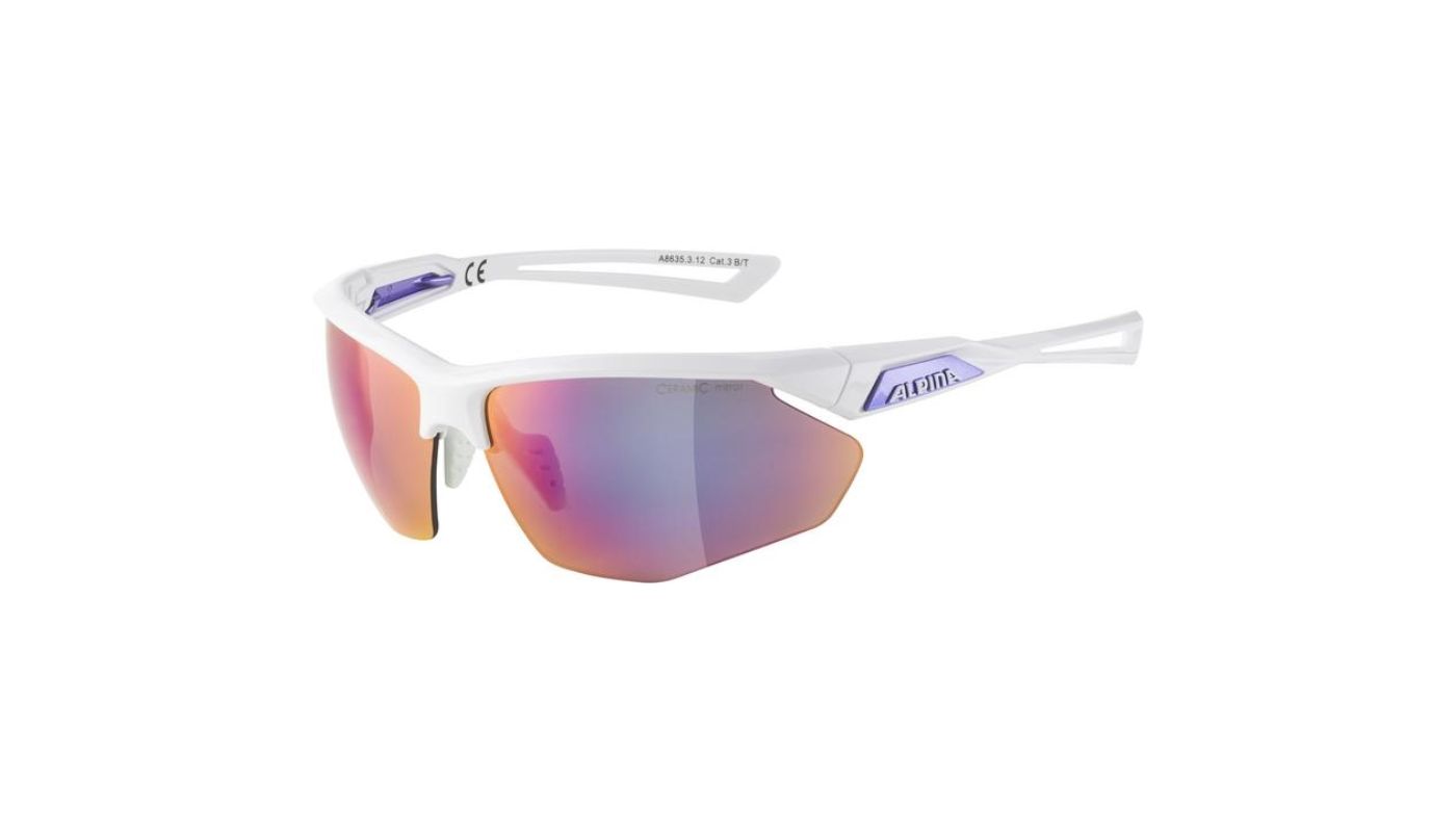 Sportovní brýle Alpina Nylos HR,white-purple - 1