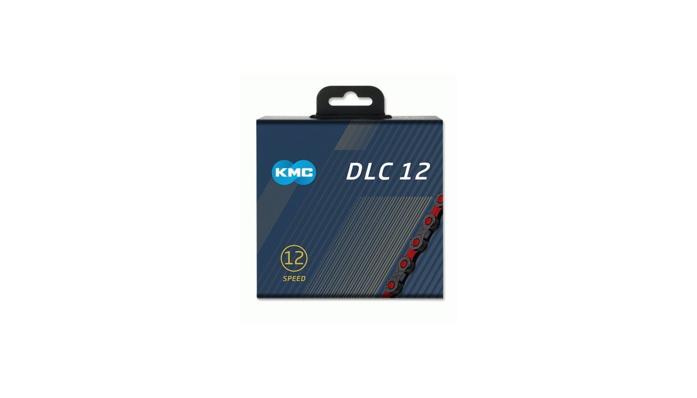 Řetěz KMC DLC 12 Super Light červeno/černý v krabičce 126 čl. - 2