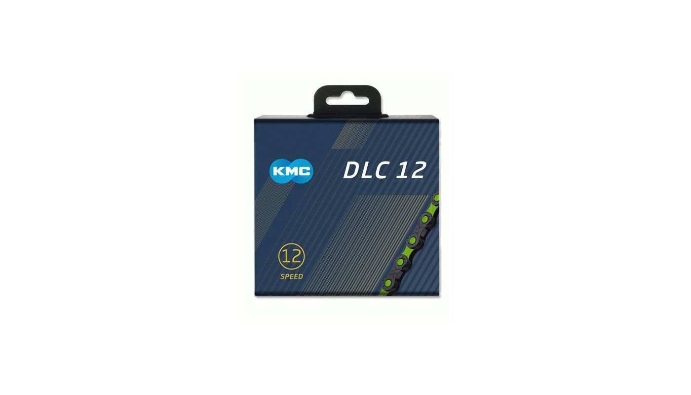Řetěz KMC DLC 12 Super Light zeleno/černý v krabičce 126 čl. - 2