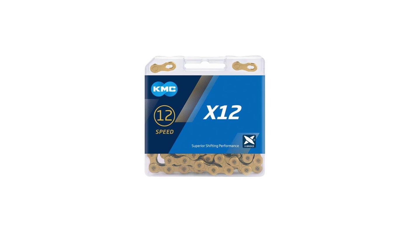Řetěz KMC X-12 Ti-N zlatý v krabičce 126 čl. - 1