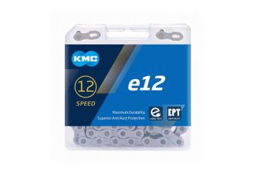 Řetěz KMC e12 E-bike, EPT povrch šedý v krabičce 130 čl. - 1