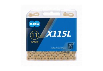 Řetěz KMC X-11 Super Light zlatý v krabičce 118 čl. - 1
