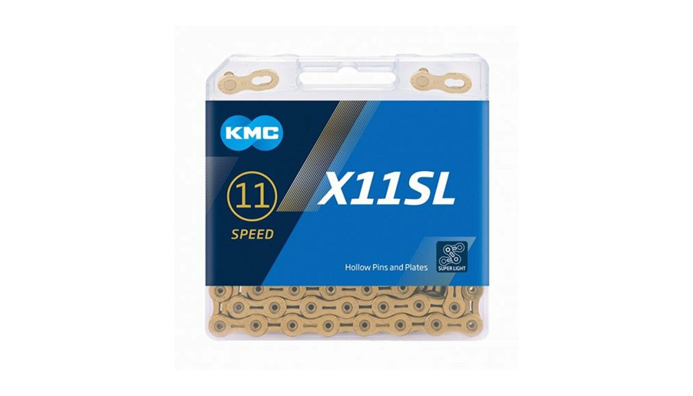 Řetěz KMC X-11 Super Light zlatý v krabičce 118 čl. - 1