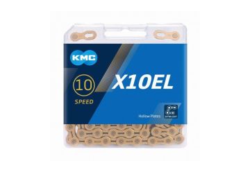 Řetěz KMC X-10 Extra Light zlatý v krabičce 114 čl. - 1