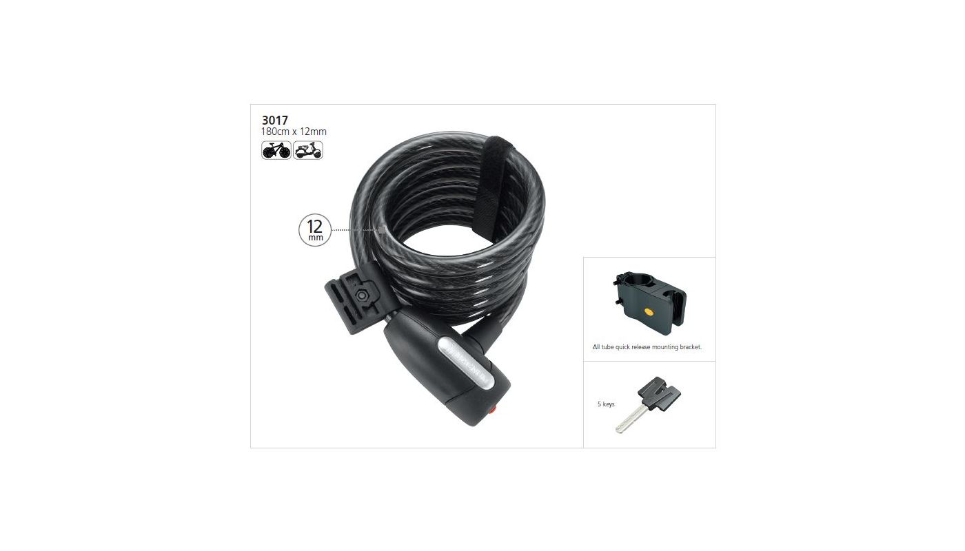 Zámek Magnum - 3017 Coil Cable Lock - 2