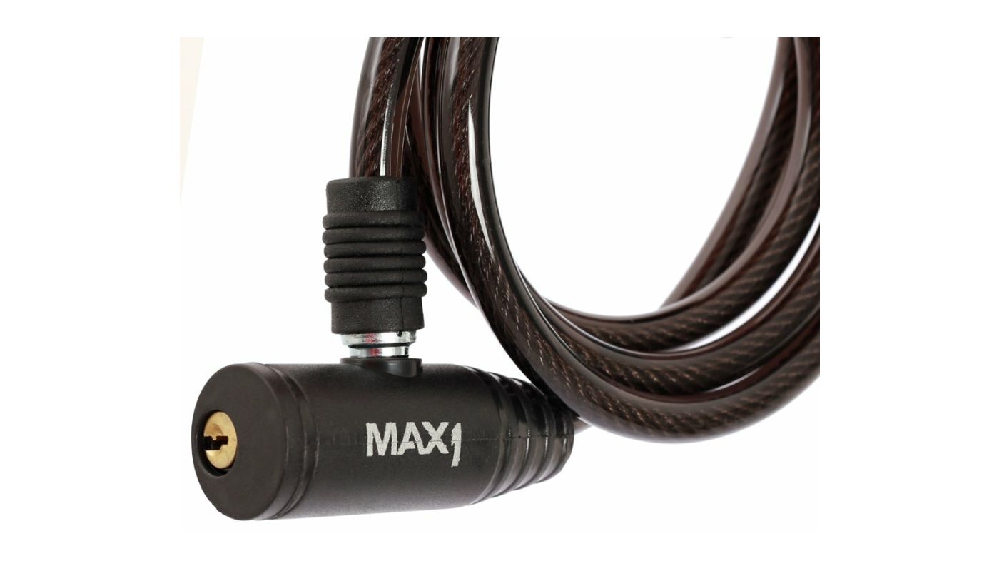 Zámek Max1 - Spirála 150x0,8cm 2 klíče, černý - 2