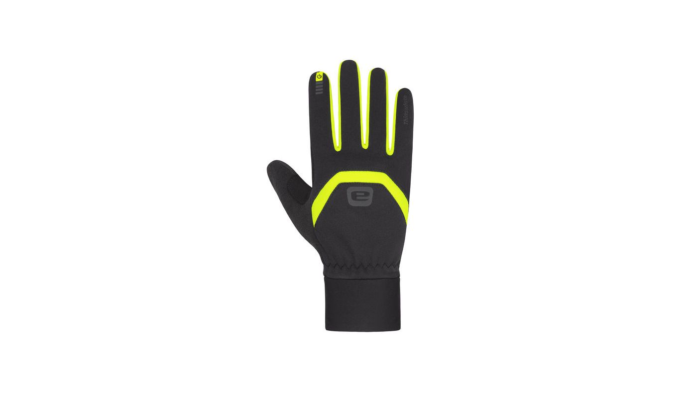 Etape – rukavice PEAK 2.0 WS+, černá/žlutá fluo - 1