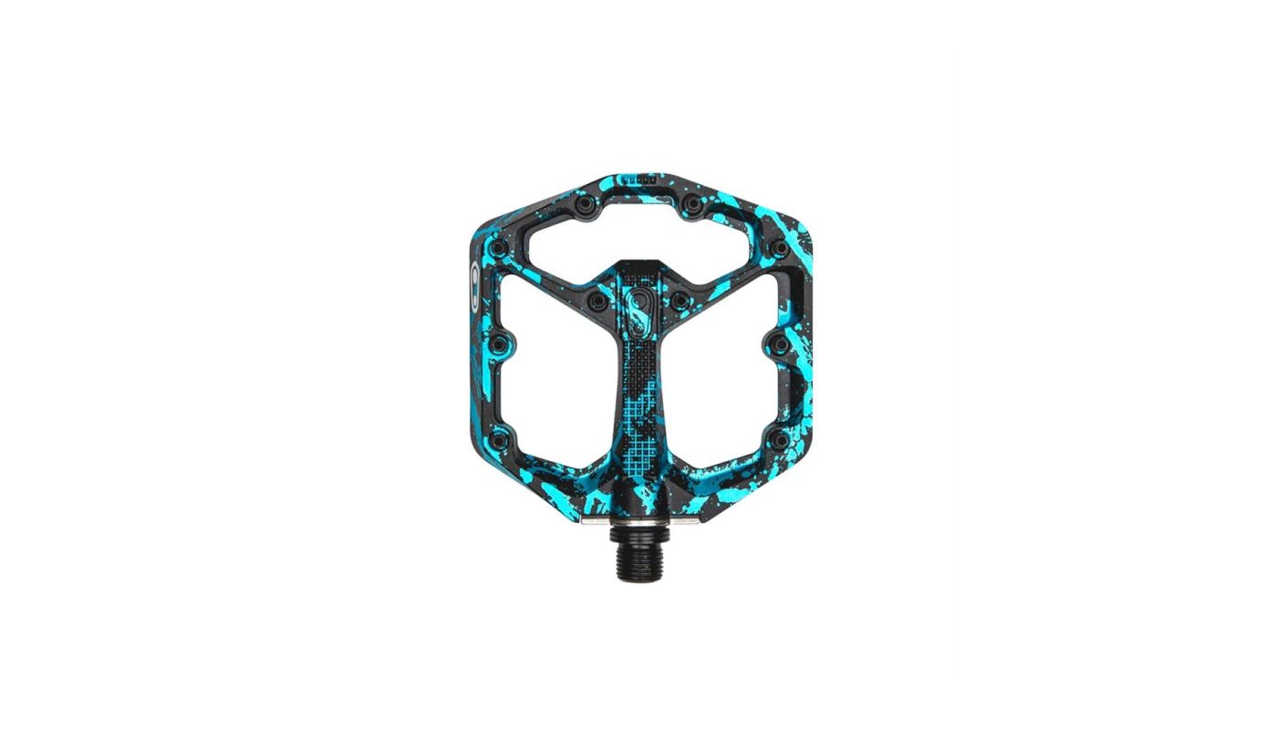 Pedály CRANKBROTHERS Stamp 7 Small Splatter Paint Blue - 1
