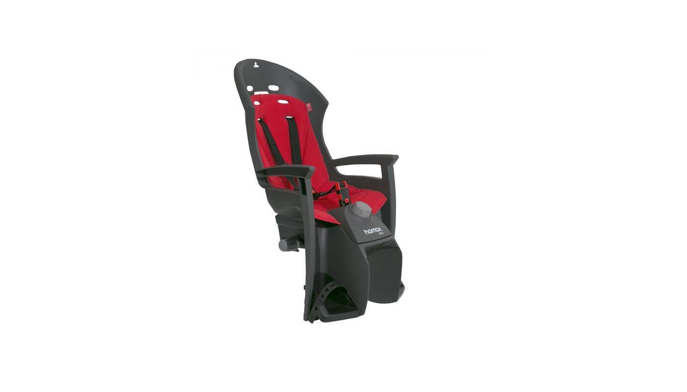 Dětská sedačka zadní HAMAX Siesta plus šedo/červená, uchycení na nosič - 1
