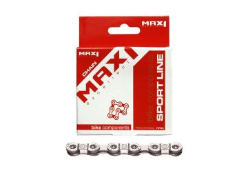 Řetěz Max1 9 speed, 116L, stříbrný, se spojkou - 1