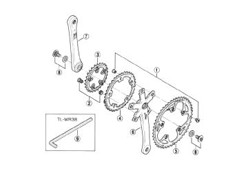 Šroub do klik Shimano - XTR FC-M900 (Y17G98080) - 1